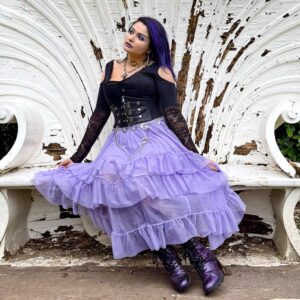 Mesh-Maxirock - Lavender Fields