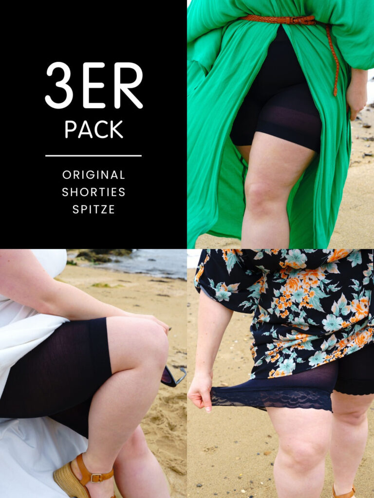 3er pack classic black bundle – stay cool chub rub shorts