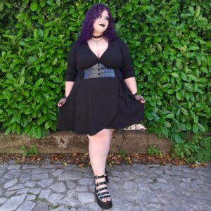 Mini Wickelkleid - Schwarz