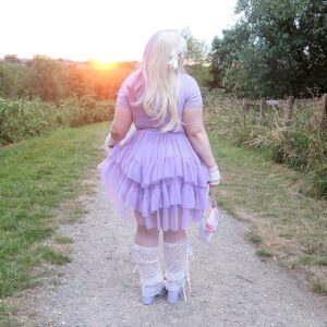 Tee Mesh Kleid - Lavender Fields