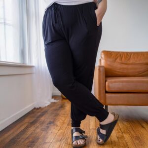 Bambus Lounge-Joggers - Schwarz