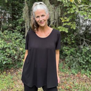 Bambus Lounge-T-Shirt - Schwarz