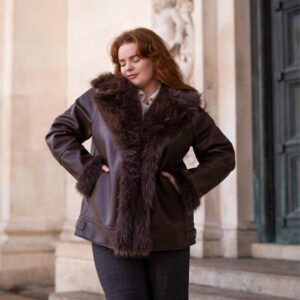 Amelia Aviator Jacke – Braun