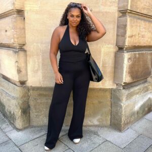 Leggings mit weitem Bein - Schwarz