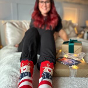 Baumwoll-Sneaker-Socken - Rentier